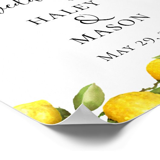 柑橘果樹園結婚の歓迎 ポスター (角)