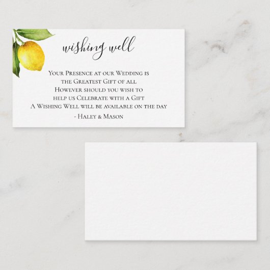 柑橘果樹園結婚の願い井戸 エンクロージャーカード (正面/裏面)
