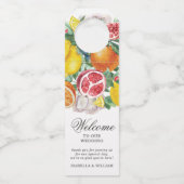 柑橘植物学結婚の歓迎 ボトルネックタグ (正面)