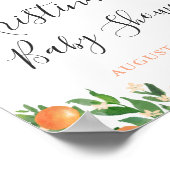 柑橘炭リトルかわいこちゃんベビーシャワーウェルカム ポスター (角)