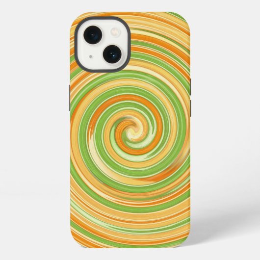 柑橘系おもしろいのスパイラル iPhoneケース (裏面)