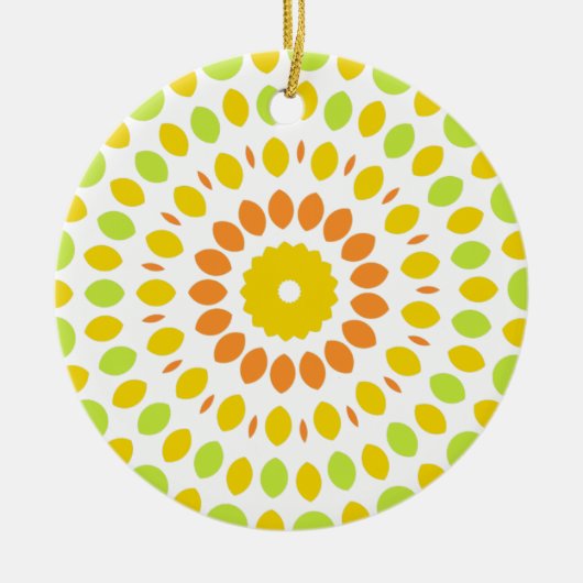柑橘系かわいらしの模様 セラミックオーナメント (正面)