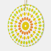 柑橘系かわいらしの模様 セラミックオーナメント (左)