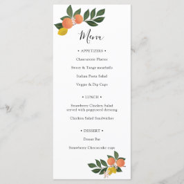 柑橘系のメイン絞りレモンとオレンジのシャワー メニュー