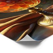 「柑橘系の喜び：オレンジ色の葡萄の黒」。 ポスター (角)