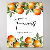 柑橘系の好意サインオレンジパーティイビィーズかわいこちゃんシャワー ポスター (正面)