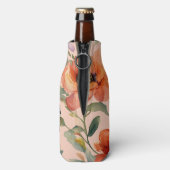 柑橘系の数々の寒さ:オレンジ色の花が緑クール色 ボトルクーラー (ボトル裏面)