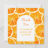 柑橘系の最初の誕生日番号「1」 サンキューカード (裏面)