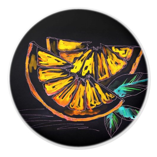 柑橘系の装飾用ノブ セラミックノブ (正面)