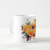 柑橘系ウォーターカラーマグ コーヒーマグカップ (正面左)