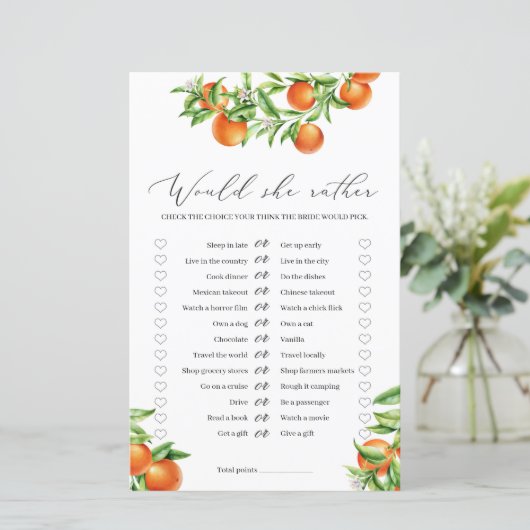 柑橘系オレンジの夏の果物は彼女はむしろゲームをする (スタンド正面)