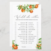 柑橘系オレンジの夏の果物は彼女はむしろゲームをする (正面/裏面)