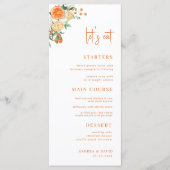 柑橘系オレンジ食べフローラレッツホワイト結婚ズ メニュー (正面)