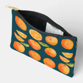 柑橘系オレンジ アクセサリーポーチ (見開き)