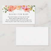 柑橘系ピンクの花の本ベビー エンクロージャーカード (正面/裏面)