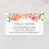 柑橘系ピンクの花ディスプレイシャワーエンクロージャカード エンクロージャーカード (正面)