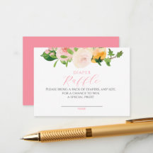 柑橘系ピンクベビーシャワーおむつラッフル