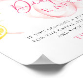 柑橘系ピンクボウおむつラッフルテーブルサインポスター ポスター (角)