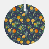 柑橘系フュージョン:熱帯性のオレンジしゃれている ガラスオーナメント (裏面)