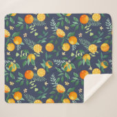 柑橘系フュージョン:熱帯性のオレンジしゃれている シェルパブランケット (正面(横))