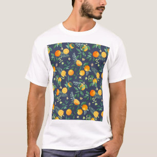 柑橘系フュージョン:熱帯性のオレンジしゃれている Tシャツ