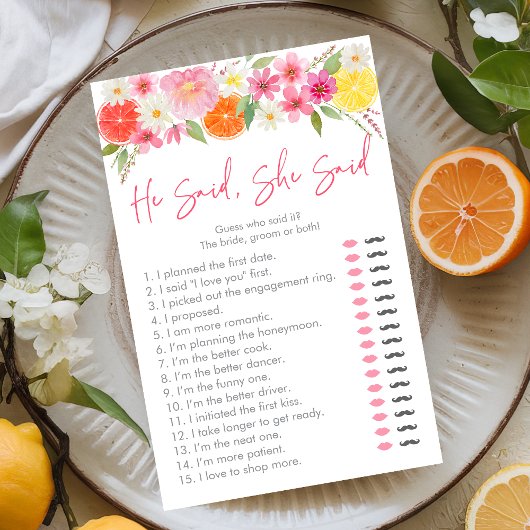 柑橘系フローラ彼は彼女はブライダルゲームと言った