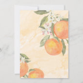 柑橘系ベビーシャワーオレンジブロッサムウォーター色 招待状 (裏面)