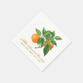 柑橘系ベビーシャワー少しかわいこちゃんが途中にある スタンダードカクテルナプキン (角)