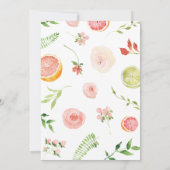 柑橘系ベビーシャワー 招待状 (裏面)