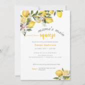 柑橘系ママのメイン絞りベビーシャワー 招待状 (正面)