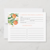 柑橘系マンダリン木炭ブラックマッチングシャワー 招待状 (正面)