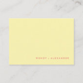 柑橘系ミニマル結婚リストイエローの願い井戸 エンクロージャーカード (裏面)