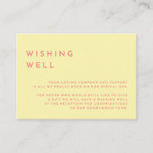 柑橘系ミニマル結婚リストイエローの願い井戸 エンクロージャーカード (正面)