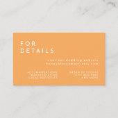 柑橘系ミニマル結婚リストオレンジ エンクロージャーカード (正面)