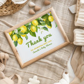 柑橘系メインスクイーズ甘いレモンベビーシャワー サンキューカード