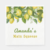 柑橘系メインスクイーズ甘いレモンベビーシャワー スタンダードランチョンナプキン (正面)