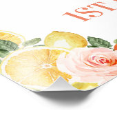 柑橘系メイン絞り1stバースデーウェルカムサイン フォトプリント            (角)