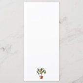 柑橘系モダンのメ結婚ニュー・カード メニュー (裏面)