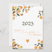 柑橘系妊娠告知ベビー暴露 招待状 (正面)