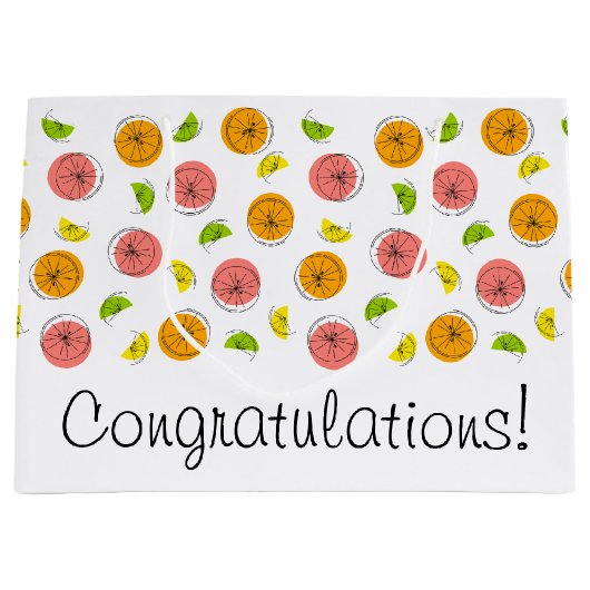 柑橘系数々のおめでとう!抱き枕ラージ ラージペーパーバッグ (正面)