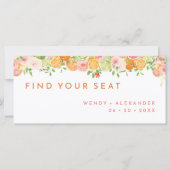 柑橘系水ぶら下がった色のシーティングチャートヘッダー (正面)