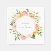 柑橘系水結婚色 スタンダードカクテルナプキン (正面)