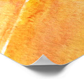 柑橘系水絵画色のライム、レモン、オレンジ ポスター (角)