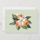 柑橘系男女兼用ベビーシャワーサンキューカード サンキューカード (裏面)