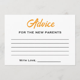 柑橘系男女兼用小さなかわいこちゃんベビーシャワー アドバイスカード