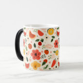柑橘系鮮やか・フローラルパターン モーフィングマグカップ (正面左)
