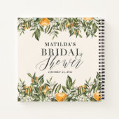 柑橘素朴ブライダルシャワー植物性フローラ  ノートブック (裏面)