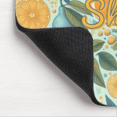 柑橘花柄鮮やか植物夏 マウスパッド (コーナー)