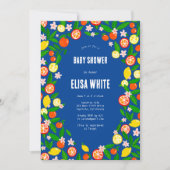 柑橘類お祝いカスタムサマーはっきりしたベビーシャワー 招待状 (正面)