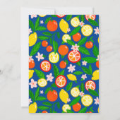 柑橘類お祝いカスタムサマーはっきりしたベビーシャワー 招待状 (裏面)